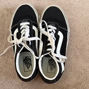 Vans Black and White Classic Low-Top Sneakers